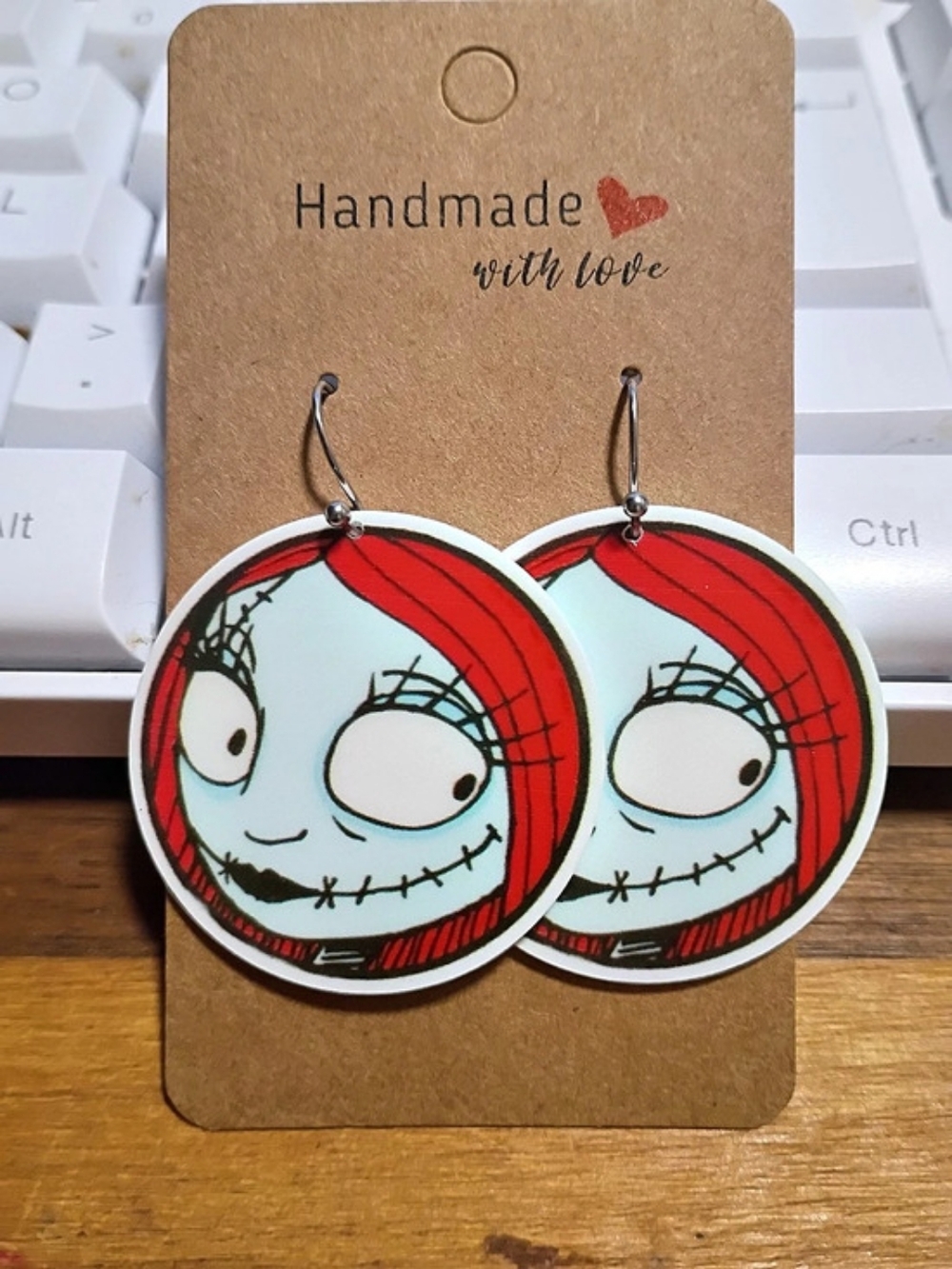 Handmade Nightmare Before Christmas Sally Character Earrings